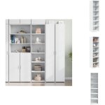 Vidaxl - buffet haut blanc 45x41x185 cm bois d'ingénierie - buffet design - buffet blanc - buffet moderne ... Vidaxl - buffet haut blanc 45x41x185 cm bois d'ingénierie - buffet design - buffet blanc - buffet moderne ...