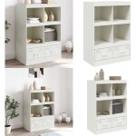 Vidaxl - buffet haut blanc 67x39x95 cm acier - buffet design moderne - meuble rangement salon - armoire ... Vidaxl - buffet haut blanc 67x39x95 cm acier - buffet design moderne - meuble rangement salon - armoire ...