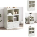 Vidaxl - buffet haut blanc 67x39x95 cm acier - buffet design moderne - meuble rangement salon - armoire ... Vidaxl - buffet haut blanc 67x39x95 cm acier - buffet design moderne - meuble rangement salon - armoire ...