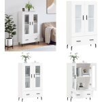 Vidaxl - buffet haut blanc 69, 5x31x115 cm bois d'ingénierie - buffet design moderne - meuble rangement ... Vidaxl - buffet haut blanc 69, 5x31x115 cm bois d'ingénierie - buffet design moderne - meuble rangement ...