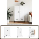 Vidaxl - buffet haut blanc 69, 5x31x115 cm bois d'ingénierie - buffet design moderne - buffet blanc - ... Vidaxl - buffet haut blanc 69, 5x31x115 cm bois d'ingénierie - buffet design moderne - buffet blanc - ...