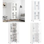 Vidaxl - buffet haut blanc 69, 5x34x180 cm bois d'ingénierie - buffet design moderne - meuble rangement ... Vidaxl - buffet haut blanc 69, 5x34x180 cm bois d'ingénierie - buffet design moderne - meuble rangement ...