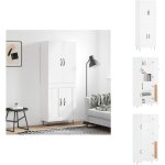 Vidaxl - buffet haut blanc 69, 5x34x180 cm bois d'ingénierie - buffet design moderne - meuble rangement ... Vidaxl - buffet haut blanc 69, 5x34x180 cm bois d'ingénierie - buffet design moderne - meuble rangement ...