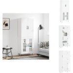 Vidaxl - buffet haut blanc 69, 5x34x180 cm bois d'ing�nierie - buffet design moderne - meuble rangement ...