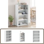Vidaxl - buffet haut blanc 70x41x124 cm bois d'ingnierie - buffet design intemporel - meuble rangement ...