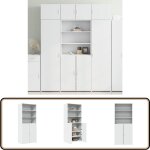 Vidaxl - buffet haut blanc 80x42, 5x185 cm bois d'ingénierie - buffet design - buffet moderne - buffet ... Vidaxl - buffet haut blanc 80x42, 5x185 cm bois d'ingénierie - buffet design - buffet moderne - buffet ...