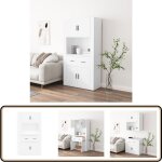 Vidaxl - buffet haut blanc bois d'ingénierie - buffet design - buffet moderne - buffet blanc - buffet ... Vidaxl - buffet haut blanc bois d'ingénierie - buffet design - buffet moderne - buffet blanc - buffet ...