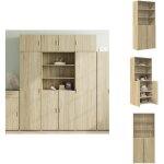 Vidaxl - buffet haut ch�ne sonoma 80x42, 5x185 cm bois d'ing�nierie - buffet design - buffet moderne ...