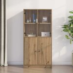 Vidaxl - buffet haut avec portes ch�ne artisanal bois d'ing�nierie