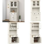 Vidaxl - buffet haut vigo blanc 78x40x175 cm bois massif de pin - buffet design - meuble rangement - ... Vidaxl - buffet haut vigo blanc 78x40x175 cm bois massif de pin - buffet design - meuble rangement - ...