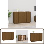 Vidaxl - buffet marron miel 120x35x80 cm bois massif de pin - buffet en bois - meuble de rangement - ... Vidaxl - buffet marron miel 120x35x80 cm bois massif de pin - buffet en bois - meuble de rangement - ...