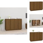 Vidaxl - buffet marron miel 120x35x80 cm bois massif de pin - buffet en bois - meuble de rangement - ... Vidaxl - buffet marron miel 120x35x80 cm bois massif de pin - buffet en bois - meuble de rangement - ...