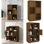 Vidaxl - buffet marron miel 74x35x117 cm bois massif de pin - buffet en bois - meuble de rangement - ... Vidaxl - buffet marron miel 74x35x117 cm bois massif de pin - buffet en bois - meuble de rangement - ...