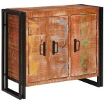 Vidaxl buffet avec portes marron bois recycl� massif et m�tal