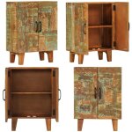 Vidaxl - buffet sculpt  la main 55x30x75 cm bois massif rcupration - buffet vintage - meuble retro ...