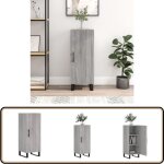 Vidaxl - buffet sonoma gris 34, 5x34x90 cm bois d'ingnierie - buffet moderne - meuble de rangement - ...