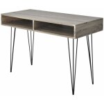 Bureau avec 2 compartiments gris vidaxl