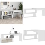 Vidaxl - bureau d'angle blanc 200x50x76 cm bois d'ingénierie - bureau d'angle - bureau blanc - meuble ... Vidaxl - bureau d'angle blanc 200x50x76 cm bois d'ingénierie - bureau d'angle - bureau blanc - meuble ...