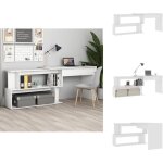 Vidaxl - bureau d'angle blanc 200x50x76 cm bois d'ingénierie - bureau d'angle - bureau blanc - meuble ... Vidaxl - bureau d'angle blanc 200x50x76 cm bois d'ingénierie - bureau d'angle - bureau blanc - meuble ...