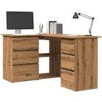 Vidaxl - bureau d'angle chne artisanal 145x100x76 cm bois d'ingnierie 475892