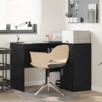 Vidaxl - bureau d'angle avec tiroir 2 pcs ch�ne noir 102 x 50 x 75 cm