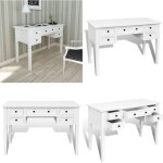 Vidaxl - bureau blanc à 5 tiroirs - bureau blanc - bureau moderne - meuble de bureau - bureau avec tiroirs ... Vidaxl - bureau blanc à 5 tiroirs - bureau blanc - bureau moderne - meuble de bureau - bureau avec tiroirs ...