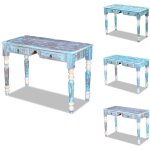 Vidaxl - bureau bois de rcupration massif - bureau vintage - bureau design - bureau industriel - bureau ...