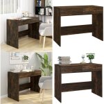 Vidaxl - bureau chêne fumé 101x50x76, 5 cm aggloméré - bureau en bois massif - bureau design - bureau ... Vidaxl - bureau chêne fumé 101x50x76, 5 cm aggloméré - bureau en bois massif - bureau design - bureau ...