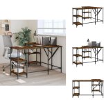Vidaxl - bureau chne fum 139x139x75 cm bois d'ingnierie - bureau en bois - bureau design - bureau ...