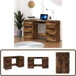 Vidaxl - bureau chne fum 140x50x77 cm bois d'ingnierie - bureau - meuble de bureau - bureau informatique ...