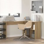Vidaxl - bureau ch�ne sonoma 142 x 102 x 73 cm bois d'ing�nierie