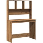 Vidaxl - bureau avec tagres chne artisanal bois d'ingnierie