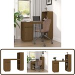 Vidaxl - bureau marron miel 110x53x117 cm bois massif de pin - bureau - meuble de bureau - bureau informatique ... Vidaxl - bureau marron miel 110x53x117 cm bois massif de pin - bureau - meuble de bureau - bureau informatique ...