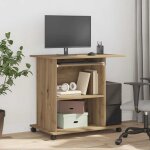 Vidaxl - bureau d'ordinateur ch�ne artisanal 80x50x75 cm bois ing�nierie