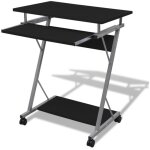 Vidaxl - bureau d'ordinateur compact avec plateau � clavier noir