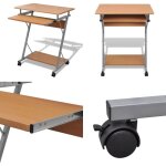 Vidaxl - bureau d'ordinateur avec plateau à clavier coulissant marron - bureau informatique - bureau ... Vidaxl - bureau d'ordinateur avec plateau à clavier coulissant marron - bureau informatique - bureau ...