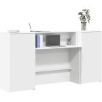 Vidaxl - bureau de réception blanc 200x50x103, 5 cm bois d'ingénierie Vidaxl - bureau de réception blanc 200x50x103, 5 cm bois d'ingénierie