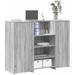 Vidaxl - bureau de rception sonoma gris 135x50x103, 5 cm bois ingnierie