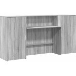 Vidaxl - bureau de r�ception sonoma gris 200x50x103, 5 cm bois ing�nierie
