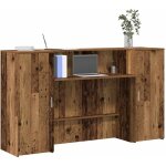 Vidaxl - bureau de rception vieux bois 180x50x103, 5cm bois d'ingnierie