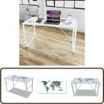 Vidaxl - bureau rectangulaire avec motif de carte du monde - bureau rectangulaire - bureau design - bureau ...