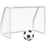 Buts de football pour enfants 2 pcs avec ballon blanc mtal - vidaxl