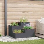 Vidaxl - cache - pot de jardin anthracite 100 x 100 x 60 cm acier