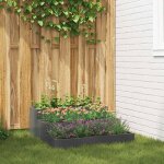Vidaxl - cache - pot de jardin anthracite 90 x 90 x 35 cm acier