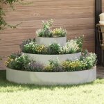 Vidaxl - cache - pot de jardin argent 120 x 120 x 20 cm acier galvanis