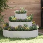 Vidaxl - cache - pot de jardin argent 90 x 90 x 20 cm acier inoxydable