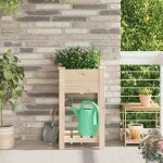 Vidaxl - cache - pot de jardin avec étagère beige 45 x 45 x 76. 5 cm Vidaxl - cache - pot de jardin avec étagère beige 45 x 45 x 76. 5 cm