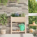 Vidaxl - cache - pot de jardin avec tagre beige 71 x 37 x 76. 5 cm
