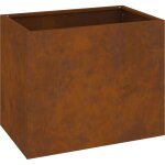 Vidaxl - cache - pot de jardin marron 50 x 32 x 40 cm acier vieilli