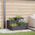 Vidaxl - cache - pot de jardin noir 100 x 100 x 60 cm acier
